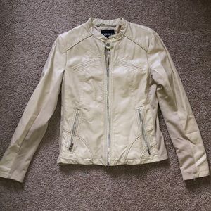 Light tan leather jacket